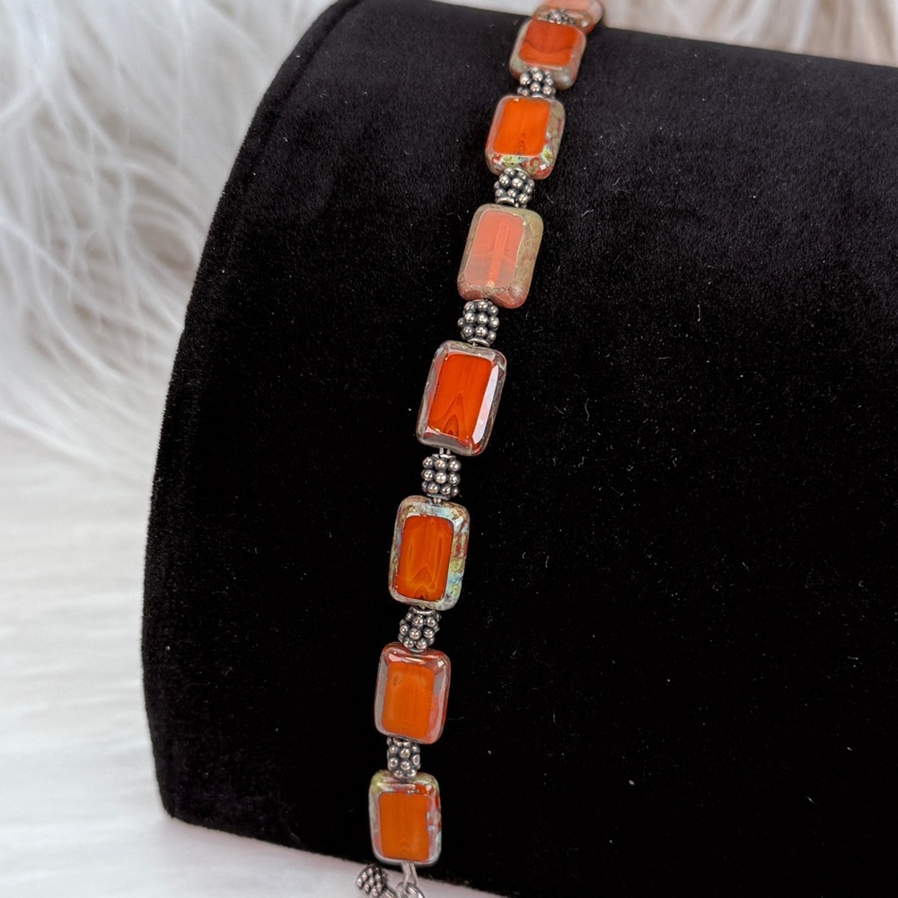 Beautiful, delicate bohemian chic costume bracelet with toggle closure